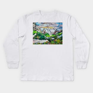 Caucasus Mountains Kids Long Sleeve T-Shirt